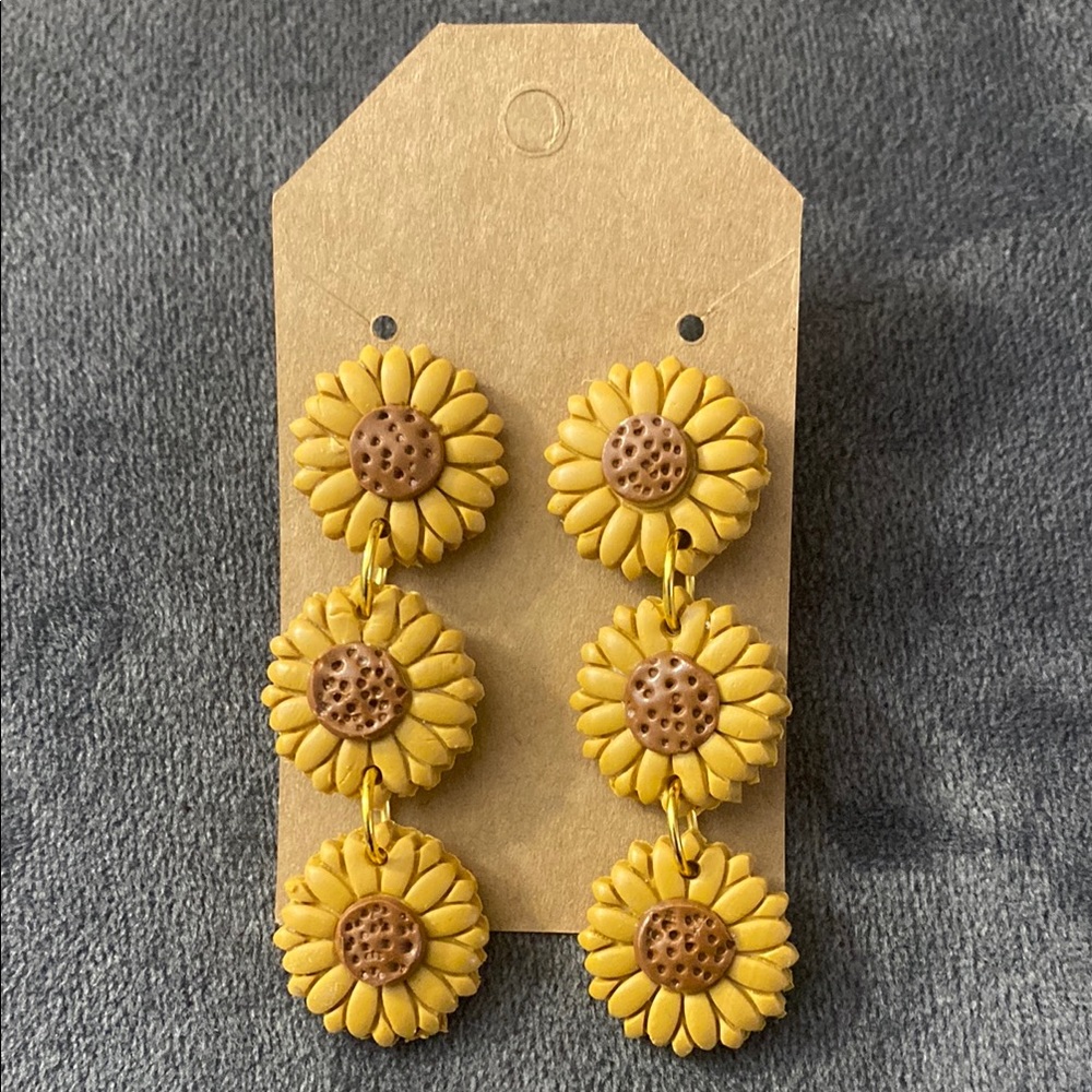 Sunflower Dangle Earrings